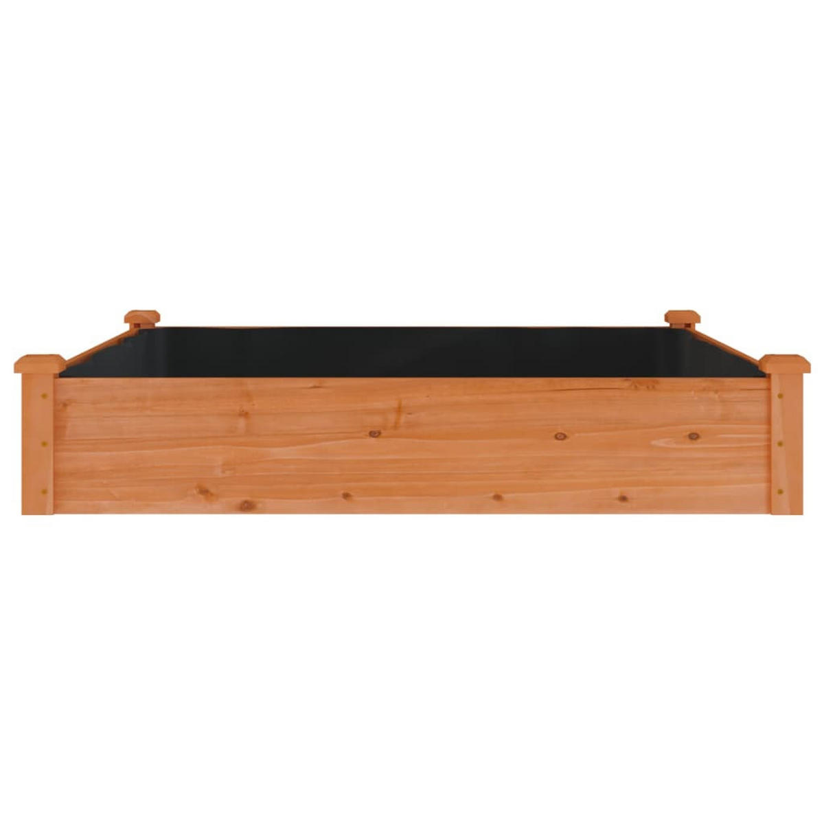 HOCHBEET mit Einsatz Braun 120x120x25 cm Massivholz Tanne - Braun, Holz (120/25/120cm) - furnicato
