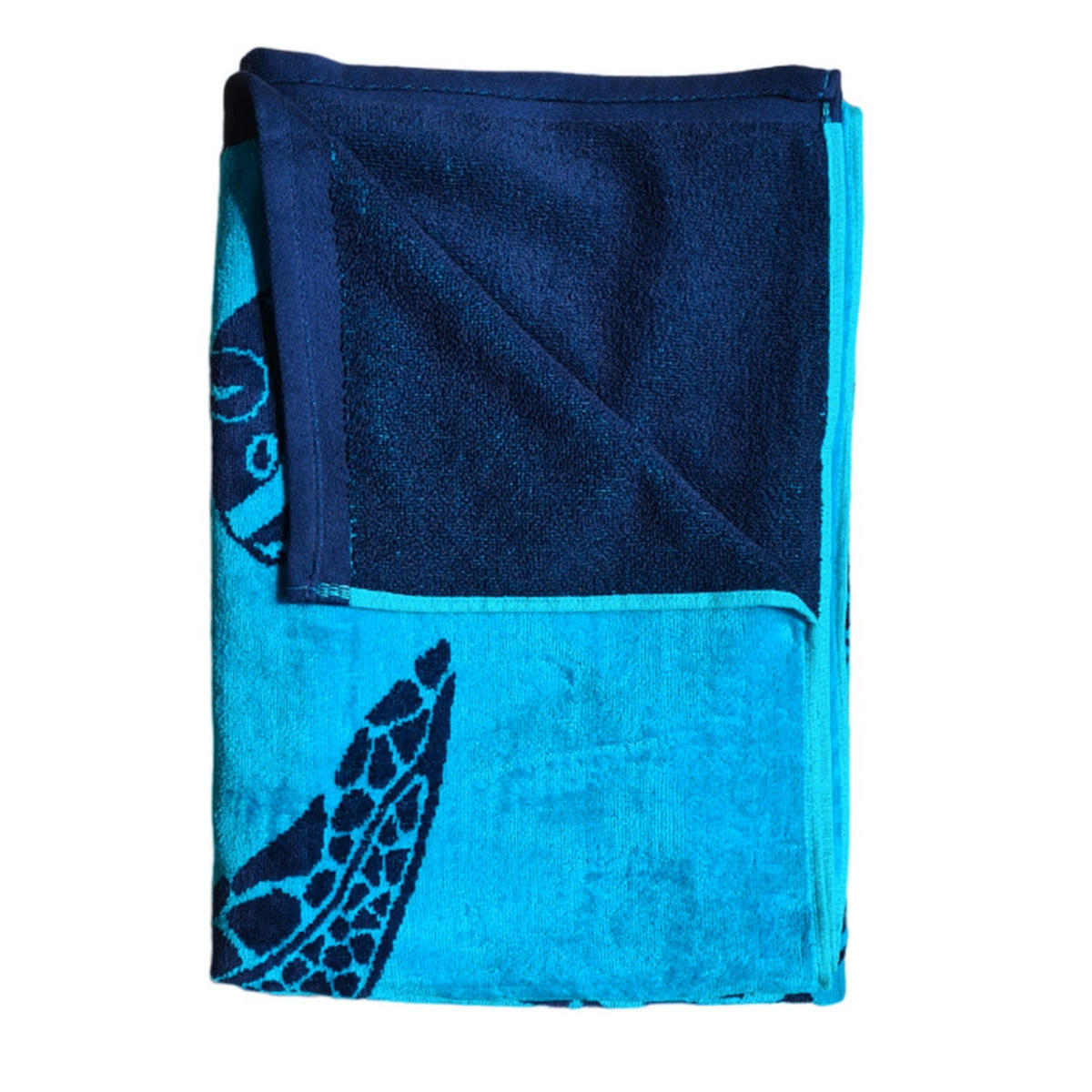 STRANDTUCH Frottee Velours Jacquard Osa 90x170 400g/m² - Blau, Textil (90/170cm) - LE COMPTOIR DE LA PLAGE