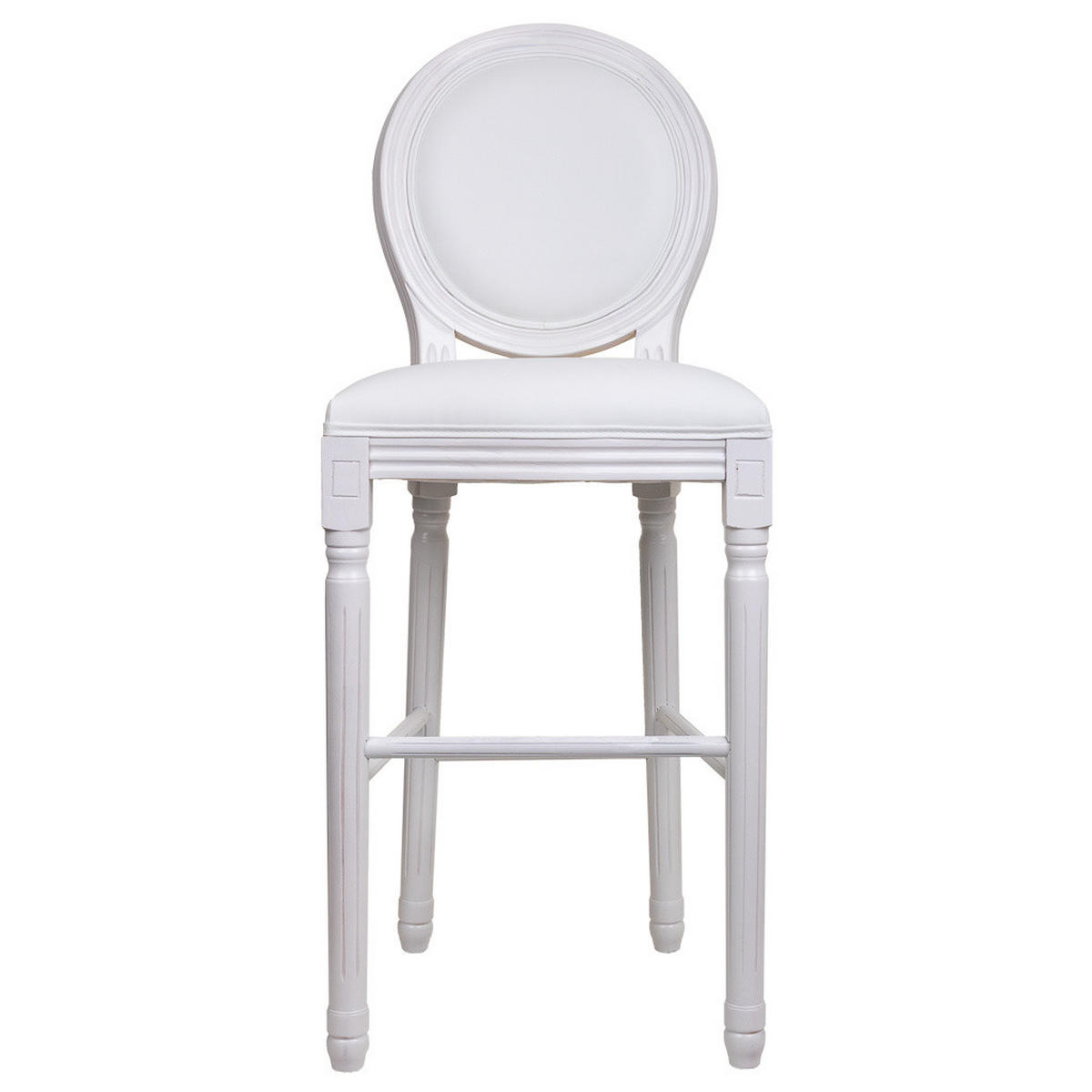HOCKER aus Holz 52x46x116 cm - Weiß, Fell (52/116/46cm) - Wanderlust