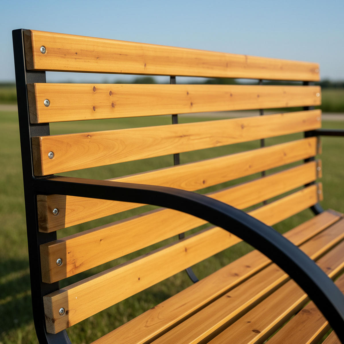 GARTENBANK DALIA Schwarz, Braun 122 x 82 x 58 cm - Schwarz/Braun, Holz/Metall (122/82/58cm) - Akord