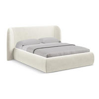 POLSTERBETT mit Bettkasten und Lattenrost 190x215 Beige - Beige/Creme, Kunststoff/Textil (140/200cm) - LaMiaSofa