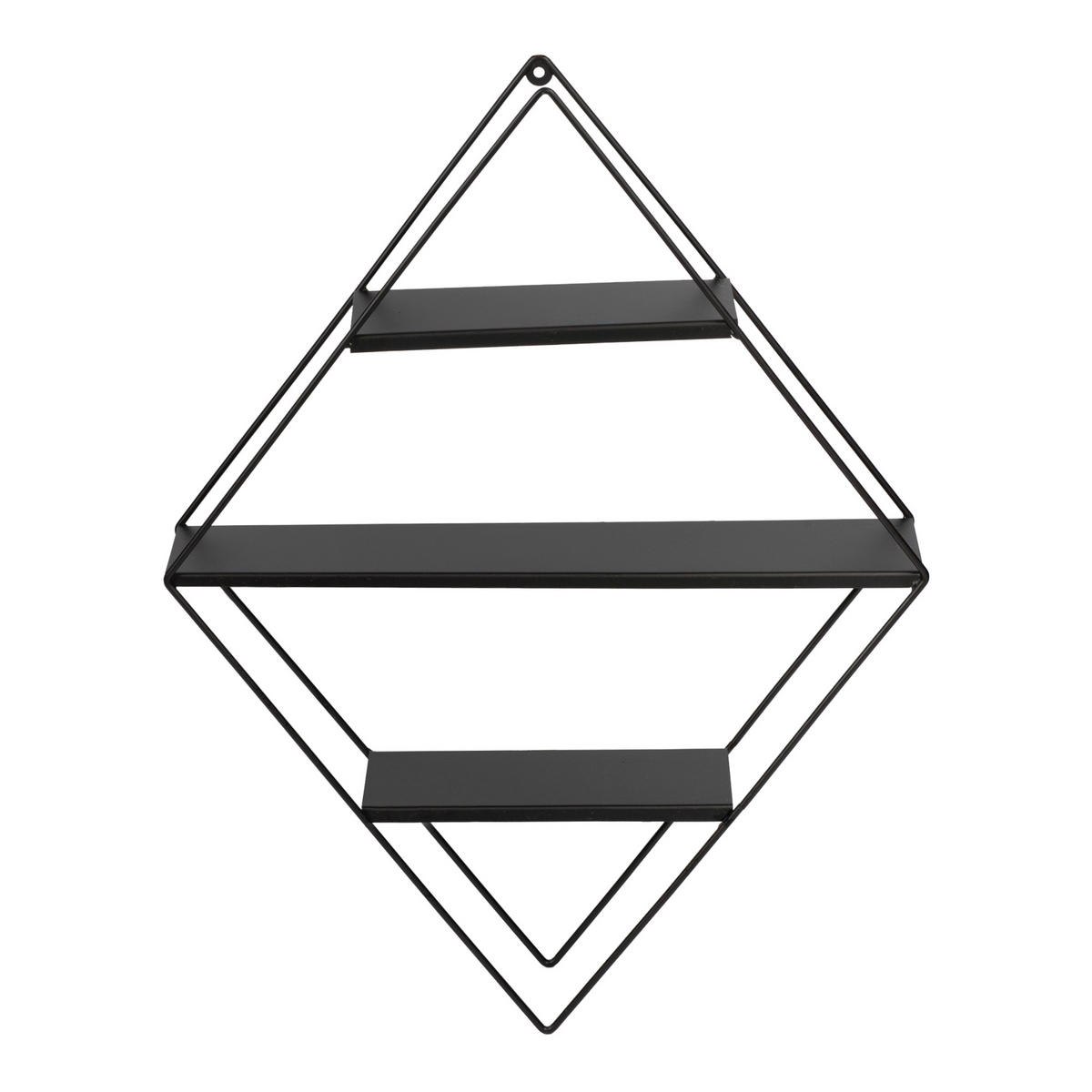 WANDREGAL Polvijärvi - Schwarz, Metall (50/66/9cm) - [en.casa]