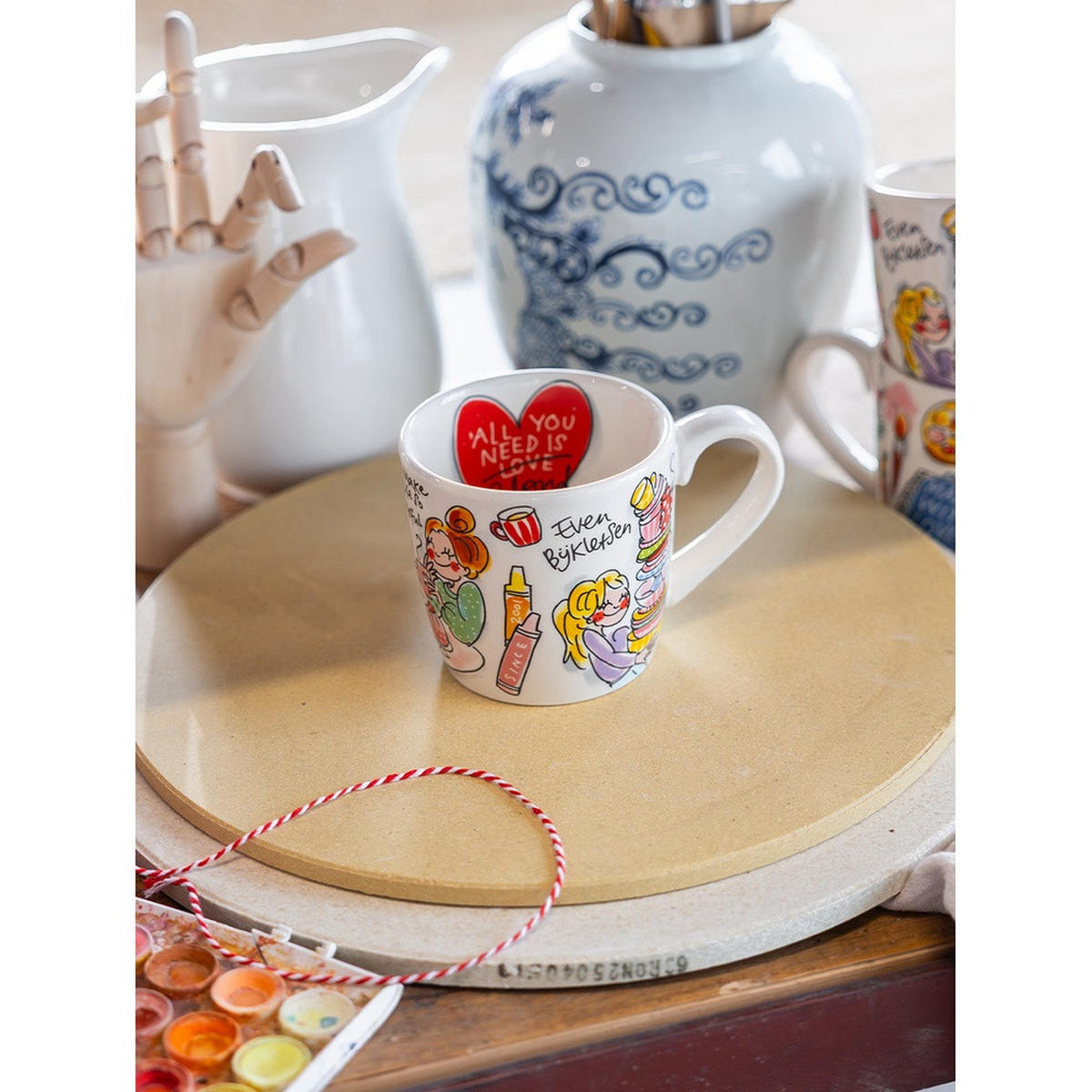 CAPPUCCINO-BECHER Blond Birthday - All You Need Is Blond in Bunt - 500 ml - Multicolor, Keramik (0.5L) - Blond Amsterdam