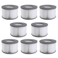 FILTERKARTUSCHEN 8er Set für aufblasbare Whirlpools Ø 11 cm x 8 cm - Grau, Kunststoff (11/8/11cm)