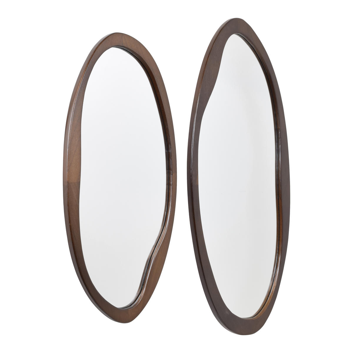 WANDSPIEGEL Yin Braun - Dunkelbraun, Metall (45/90/4cm) - Fragix