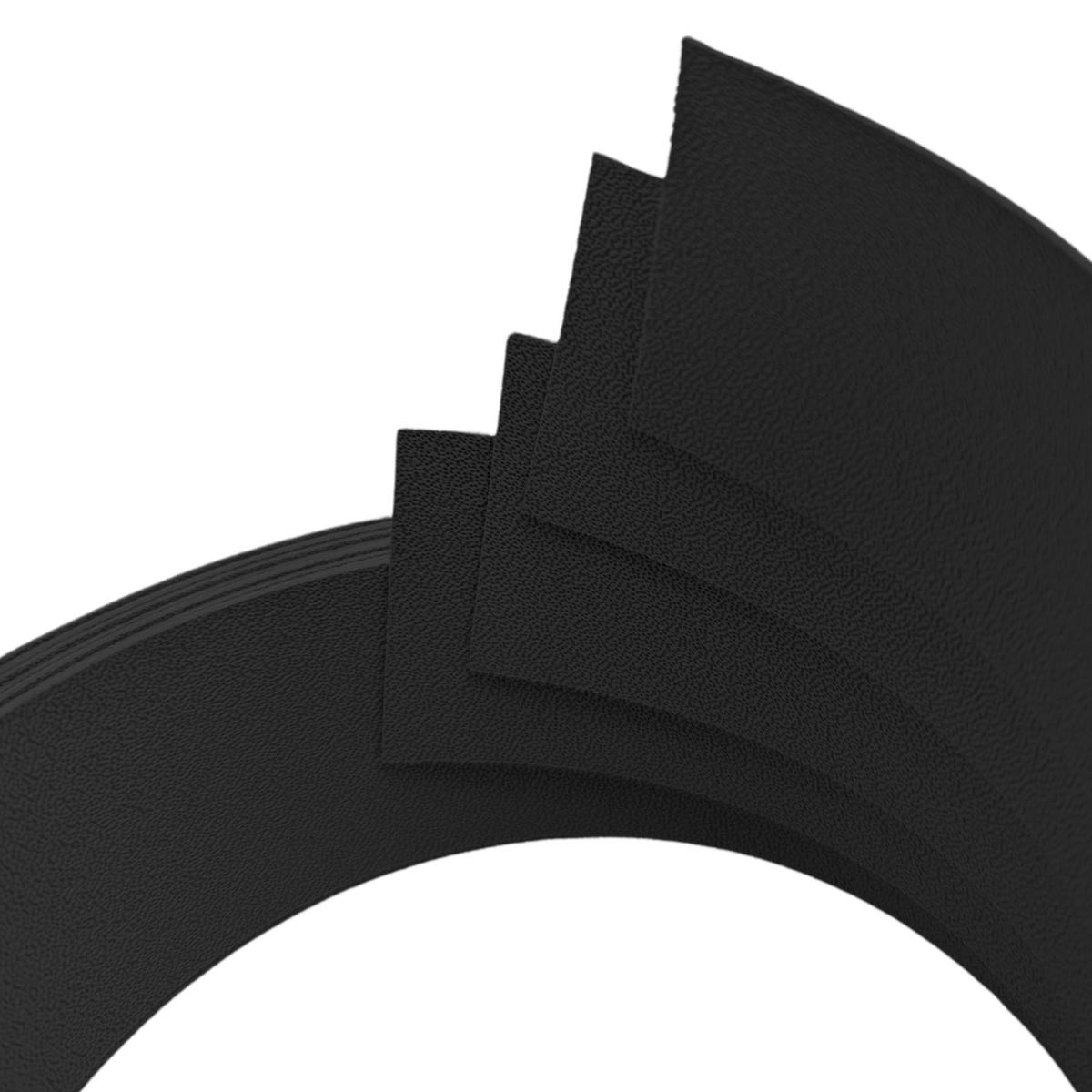 SICHTSCHUTZSTREIFEN Premium Viertel Set Schwarz 2,55m - Schwarz, Kunststoff (255/4.7cm) - ZAUN|ZU