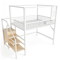 HOCHBETT 140/200 cm Metall mit Dachdesign, DE-41586, in Weiß - Weiß, Metall (140/200cm) - ComfortXL