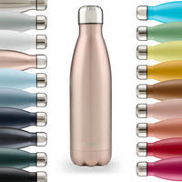 THERMOSFLASCHE Charles 1000 ml, Altrosa - Altrosa, Metall (1L) - Blumtal