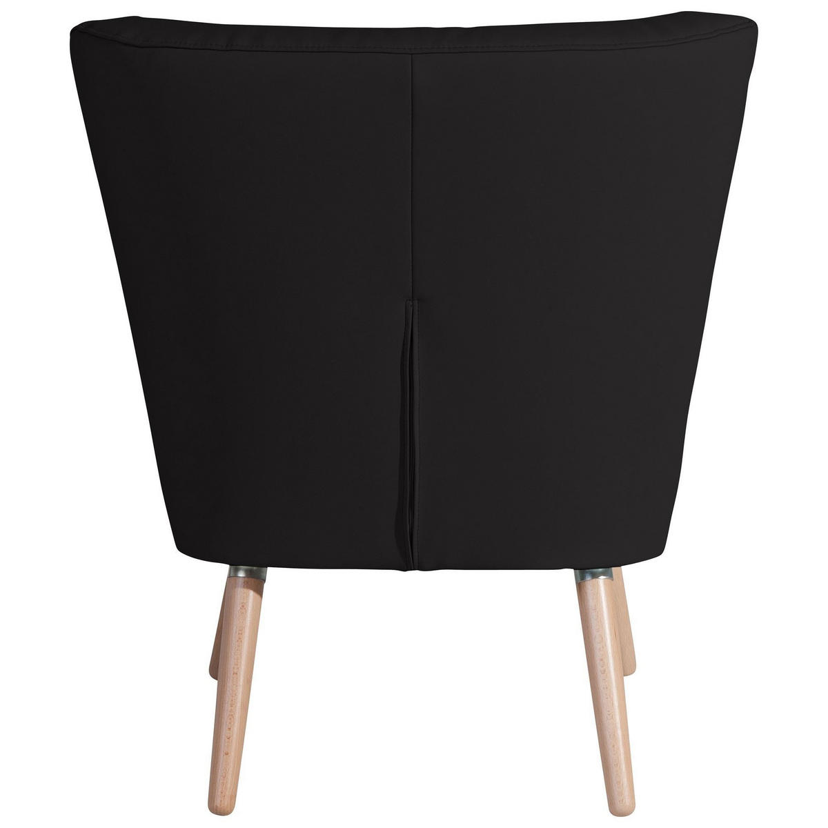 SESSEL Kassi Bezug Kunstleder Buche natur / schwarz - Schwarz, Kunststoff (69/80/68cm) - 58aufmkessel
