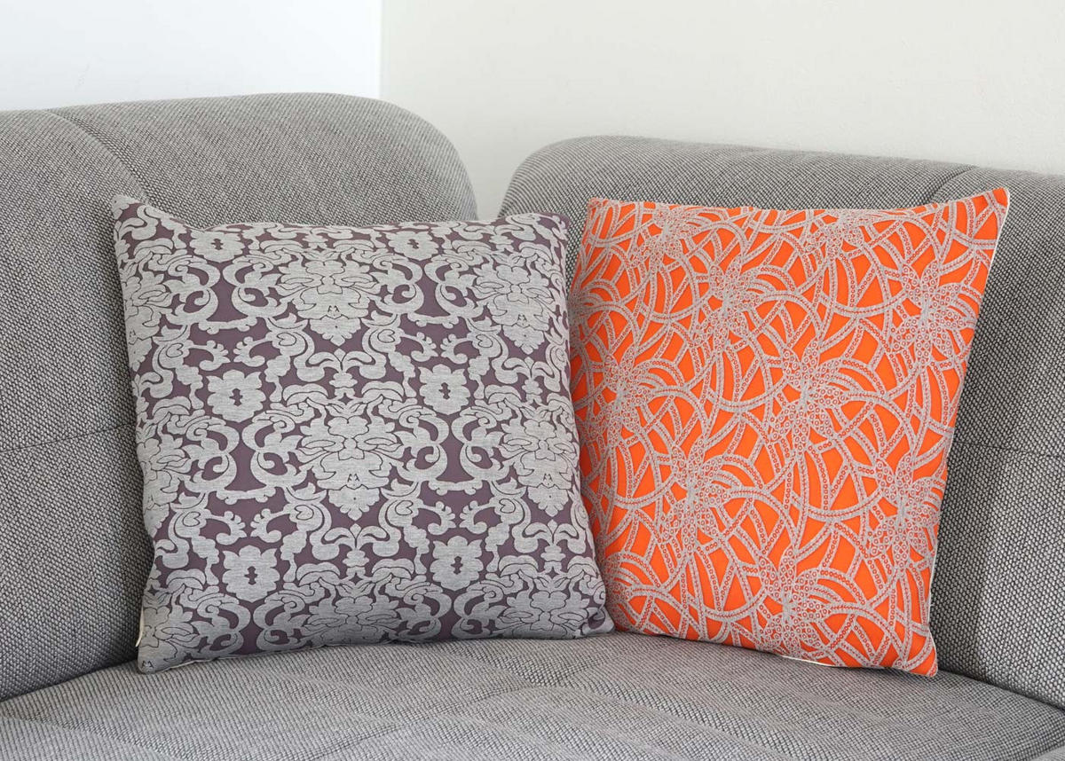 DEKO-KISSEN BAROCK + BLUMEN Multicolor 2er-Set - Multicolor, Textil (12/40/40cm) - MCW