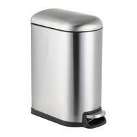 MÜLLEIMER - Silberfarben, Kunststoff/Metall (18.5/39/39cm) - Relaxdays