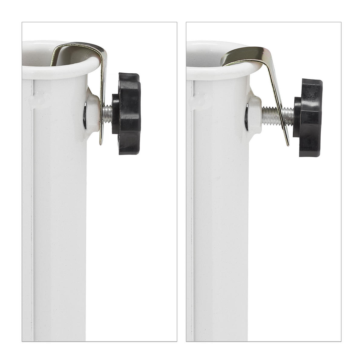 TRÁVNY bodec - biela, kov/plast (20/42/5cm) - Relaxdays