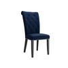 POLSTERSTUHL Christina, Holzfarbe: Schwarz - Blau/Schwarz, Holz/Textil (47/103/68cm) - MIRJAN24