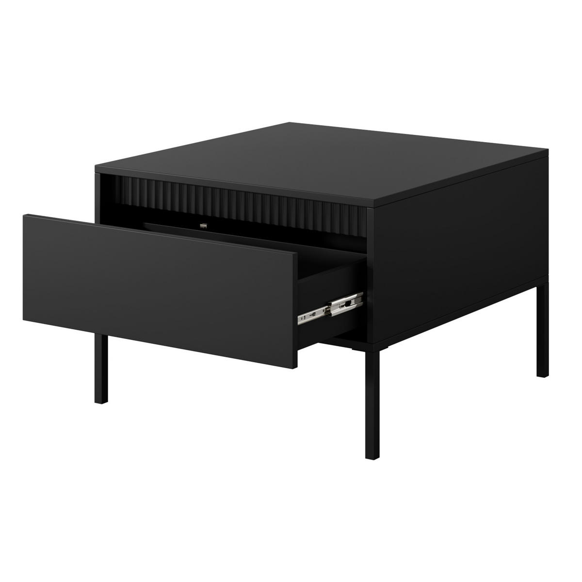 COUCHTISCH SENSATO 68 cm Schwarz - Schwarz, Holzwerkstoff (68/68/48.4cm) - MASSENO