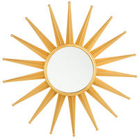 WANDSPIEGEL gold Sonnenoptik 60 cm Perelli - Goldfarben, Metall (60/60/3cm) - Beliani
