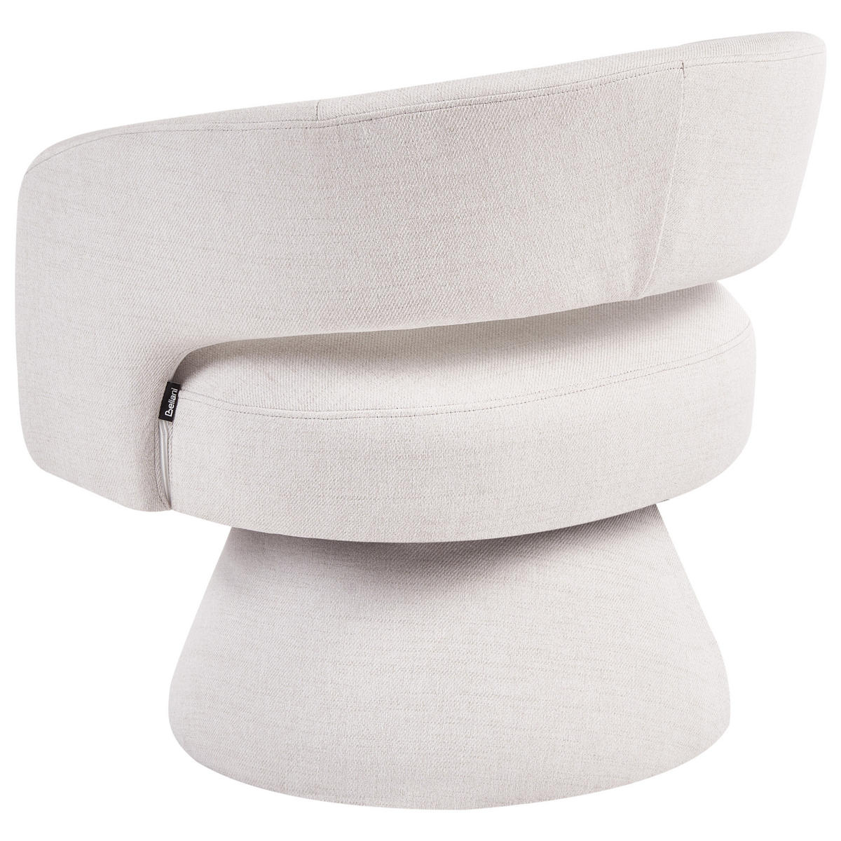 DREHSESSEL Cremeweiß Eidal - Weiß, Textil (68/71/68cm) - Beliani