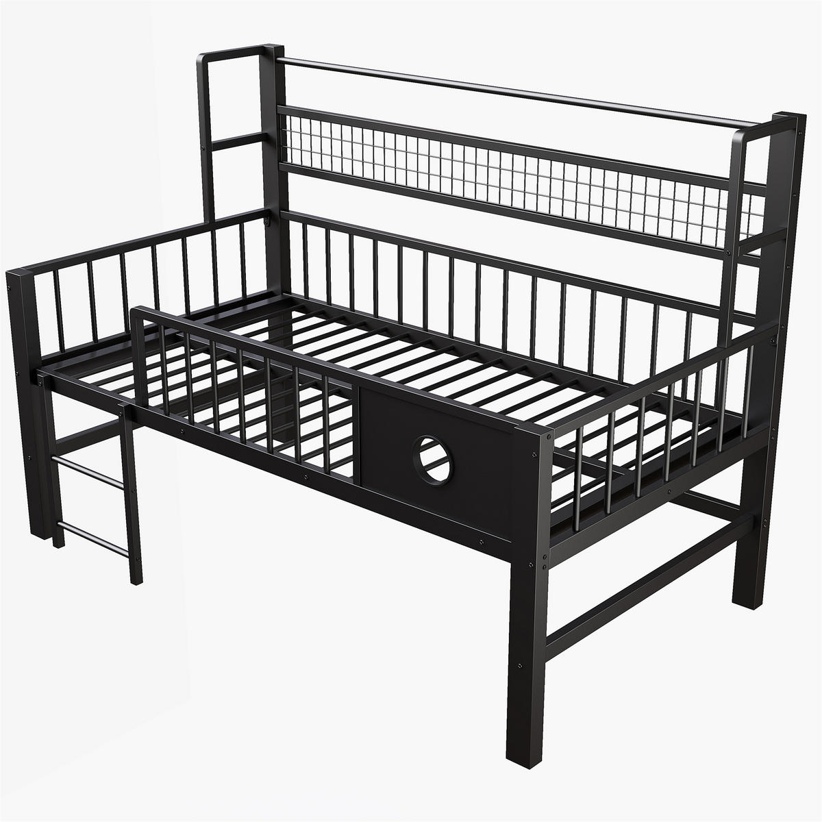 HOCHBETT Metall 90/200 cm Schwarz - Schwarz, Metall - Raumix