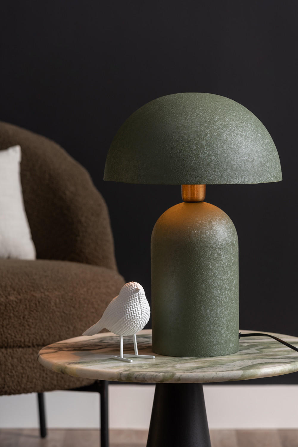 TISCHLAMPE Boaz 31/31/43 cm - Grün, Metall (31/31/43cm) - Leitmotiv