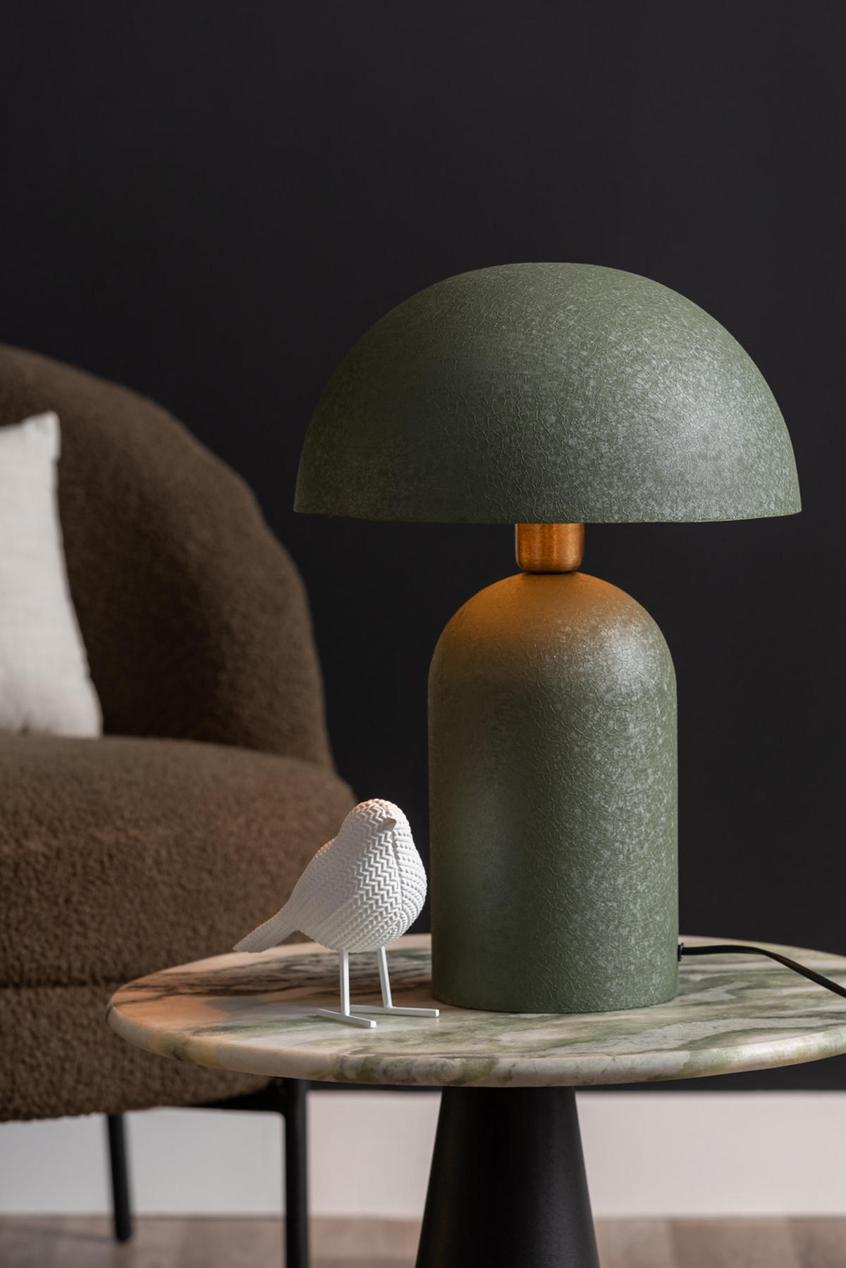 TISCHLAMPE Boaz 31/31/43 cm - Grün, Metall (31/31/43cm) - Leitmotiv