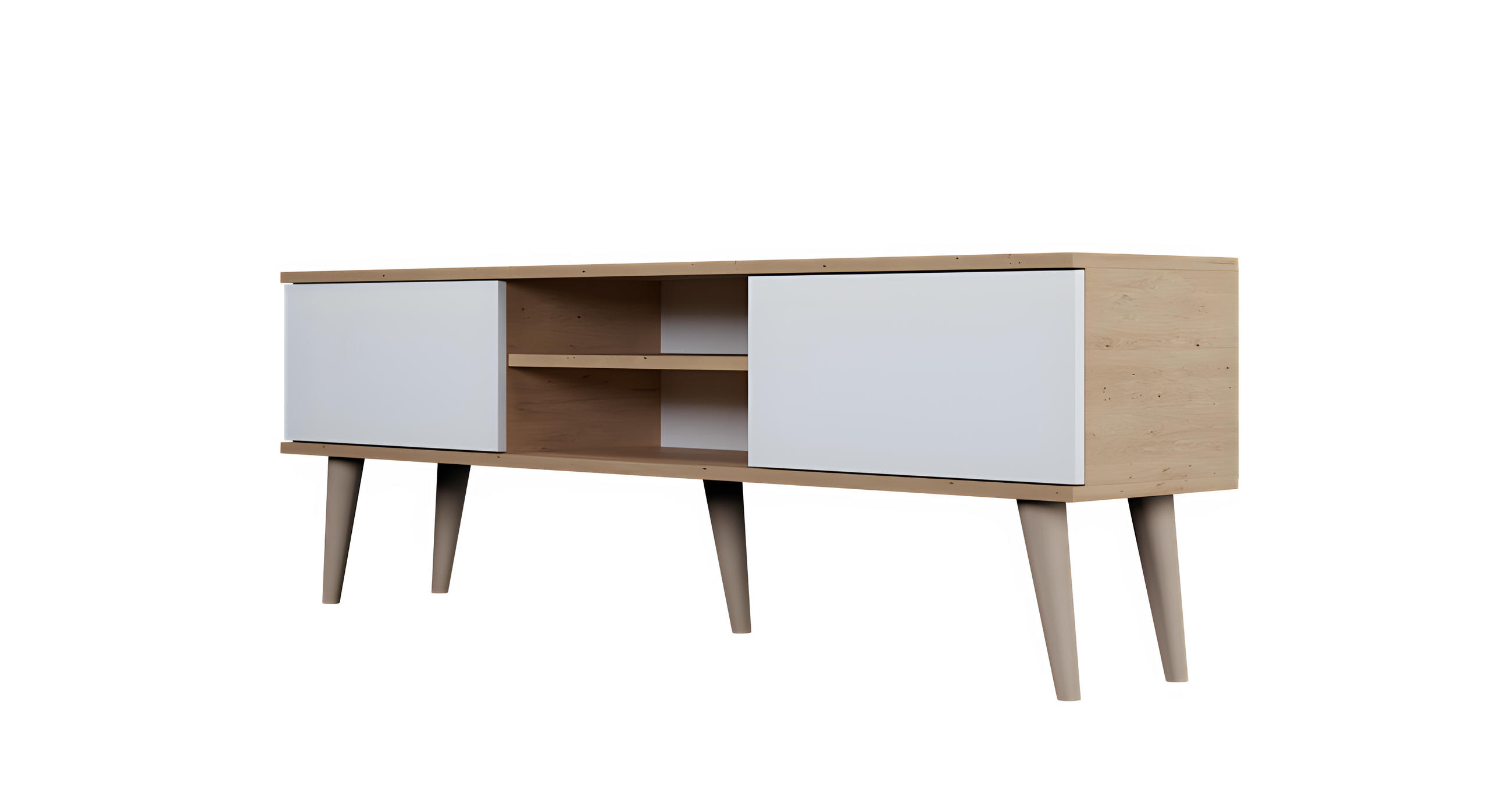 NÍZKA SKRÍŇKA Toronto II 35/55,2/160 cm - biela/dub sonoma, kompozitné drevo (35/55/160cm) - RAUMHIRSCH FURNITURE