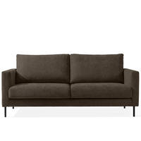 SOFA LUMO, 3-Sitzer, Braun - Schwarz/Braun, Holz/Holzwerkstoff (198/90/95cm) - KONSIMO®
