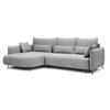 ECKSOFA Oblivio Grau Velours - Schwarz/Grau, Textil/Metall (285/200cm) - Selsey