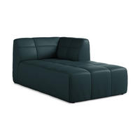 SOFAELEMENT Rechts Kunstleder Blau - Petrol/Schwarz, Holzwerkstoff/Kunststoff (101/77/175cm) - Makamii