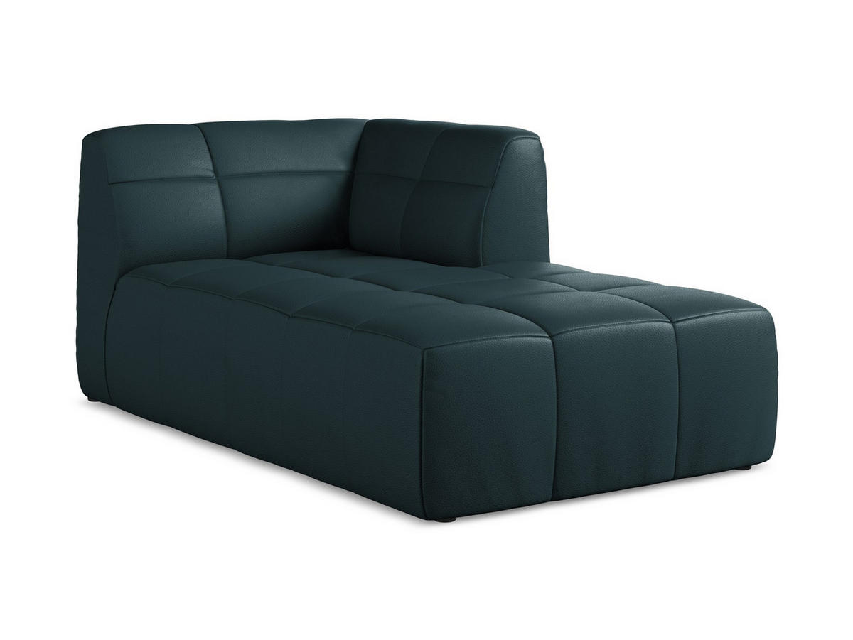 SOFAELEMENT Rechts Kunstleder Blau - Petrol/Schwarz, Holzwerkstoff/Kunststoff (101/77/175cm) - Makamii