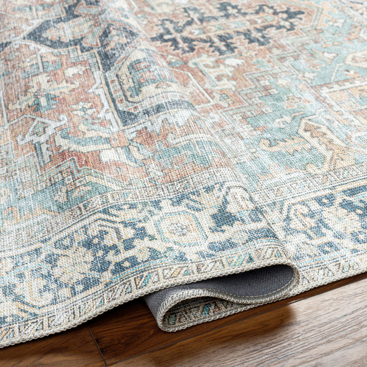 TEPPICH Maschinenwaschbar 200/275 cm Mehrfarbig - Grün, Textil (200/275cm)