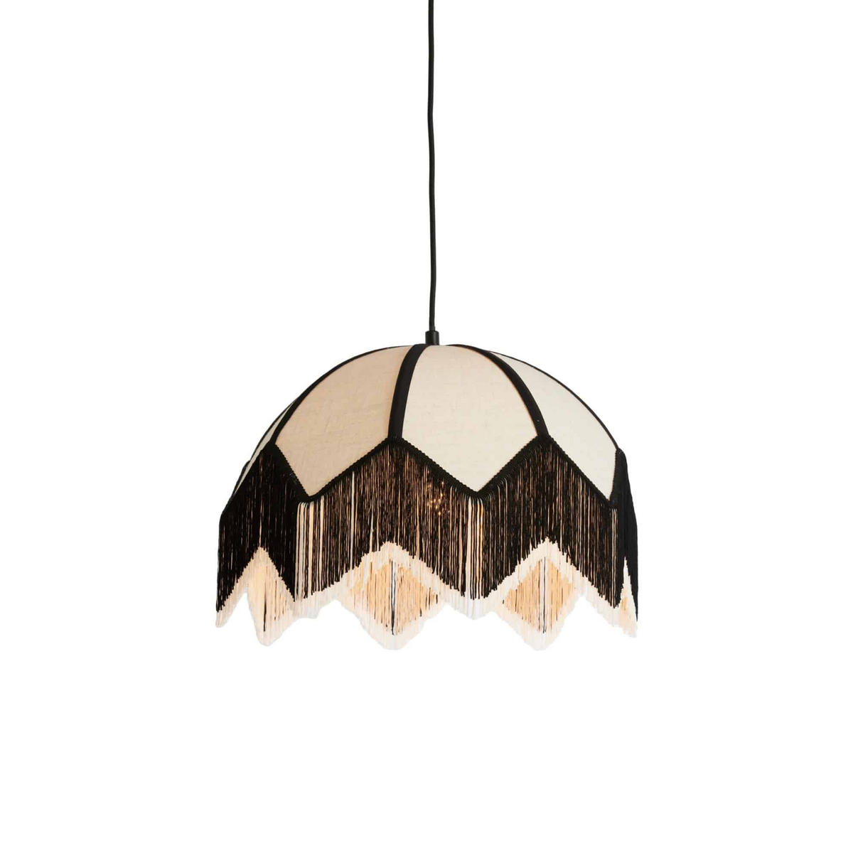 HÄNGELAMPE Sulina Weiß 45/45/32.5 cm - Weiß, Textil (45/45/32.5cm) - Light & Living