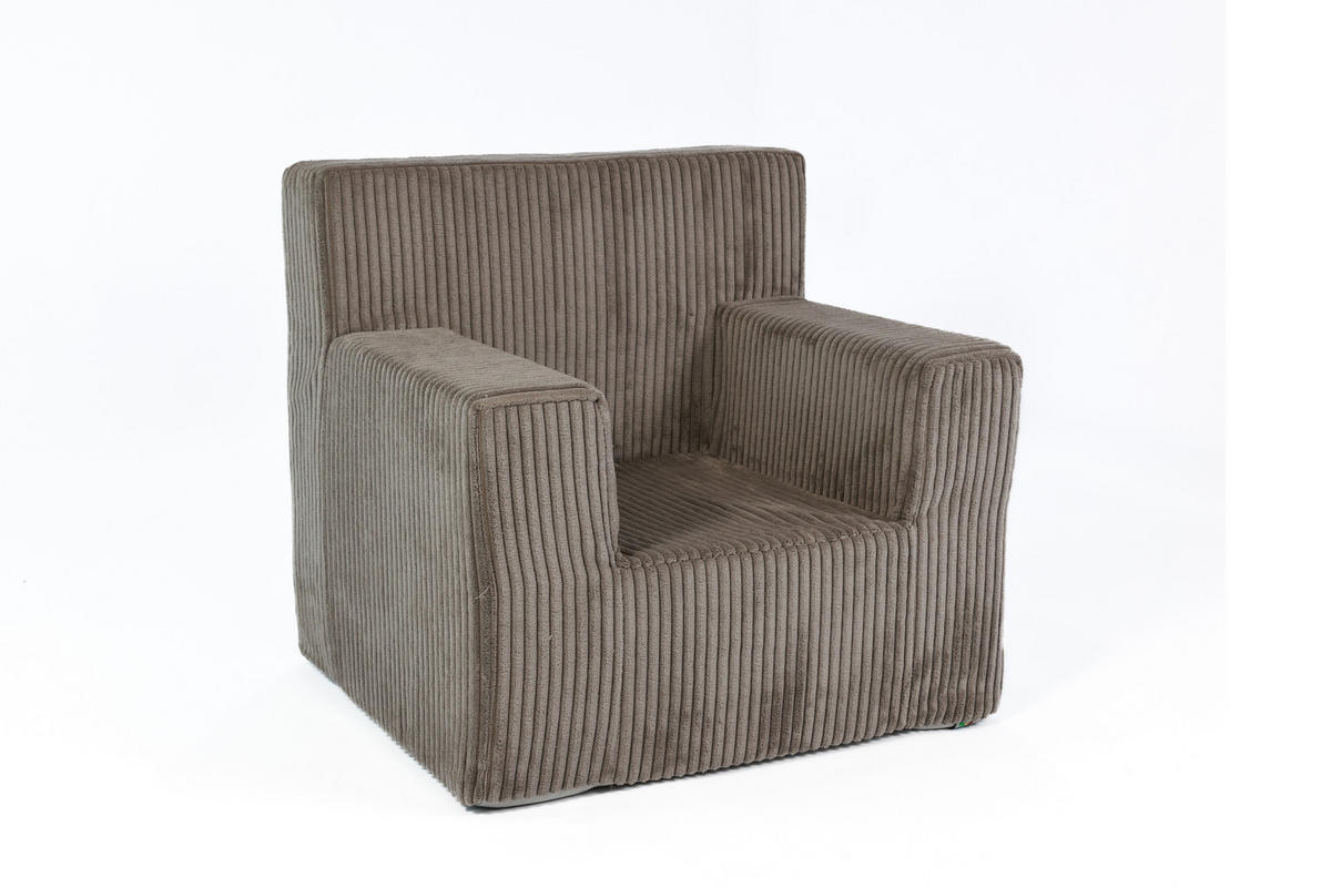 KINDERSESSEL aus Kuschel-Cord in Braun - Braun, Textil (51/47/33cm) - Fortisline