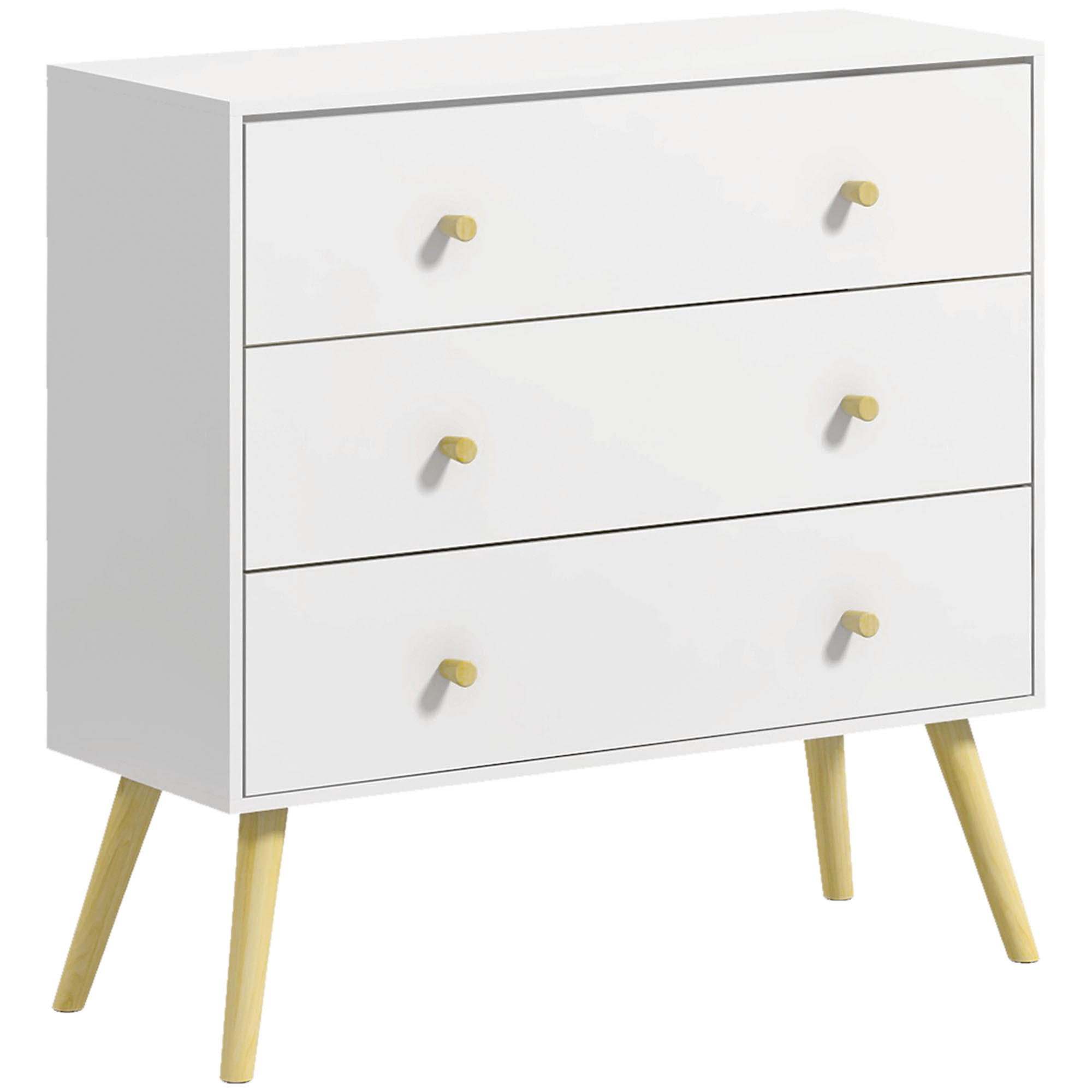 KOMMODE Weiß 80/30/80 cm - Weiß, Holzwerkstoff (80/80/30cm) - PANGIVO