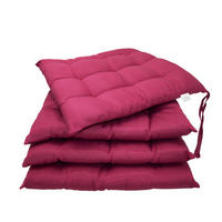 STUHLKISSEN, 4er-Set, 40x40 cm, 100% Polyester, Rot - Pink, Textil (40/40/3cm) - Zollner
