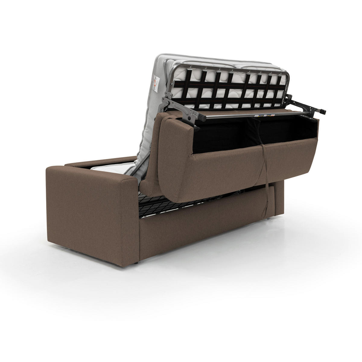 SCHLAFSOFA Kansas - Braun, Textil (192/92/95cm) - Divani.store