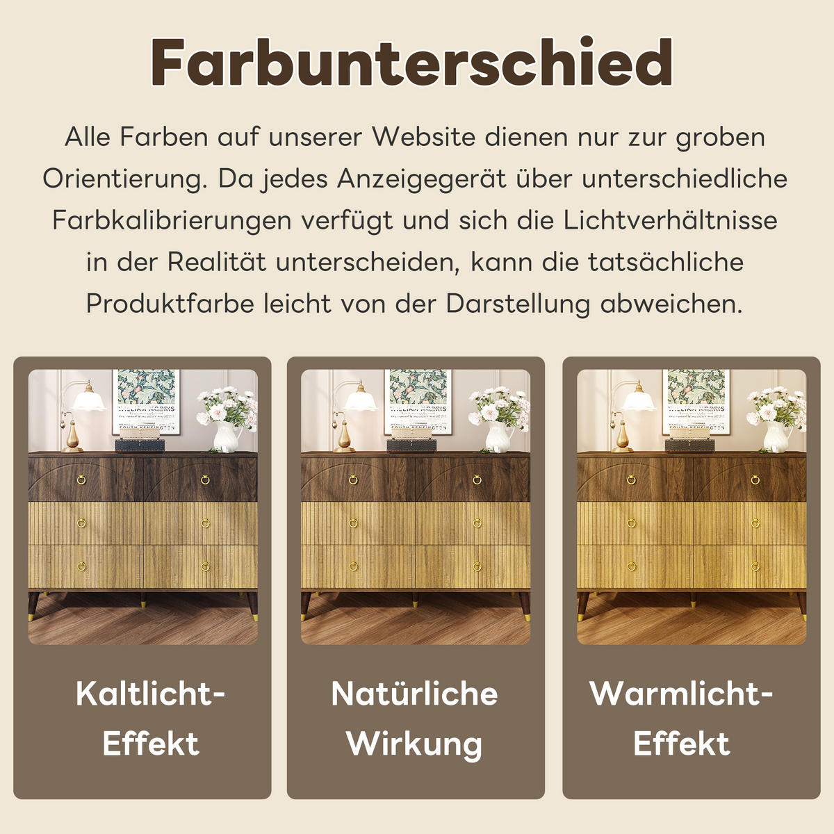 SIDEBOARD 120x40x81 Schrank Stauraum Wohn Esszimmer - Naturfarben, Holzwerkstoff (40/81/120cm) - FLIEKS