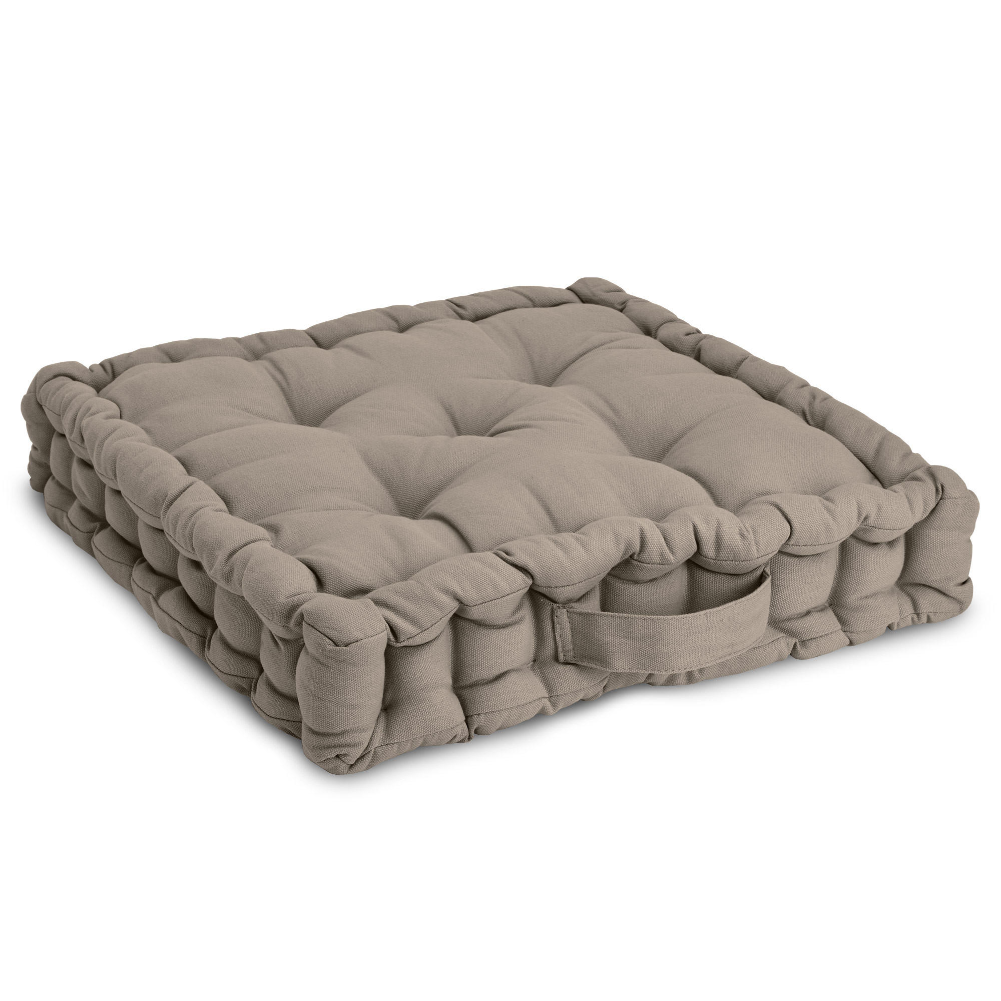 Beautissu Stuhlkissen Taupe 50x10x50 cm