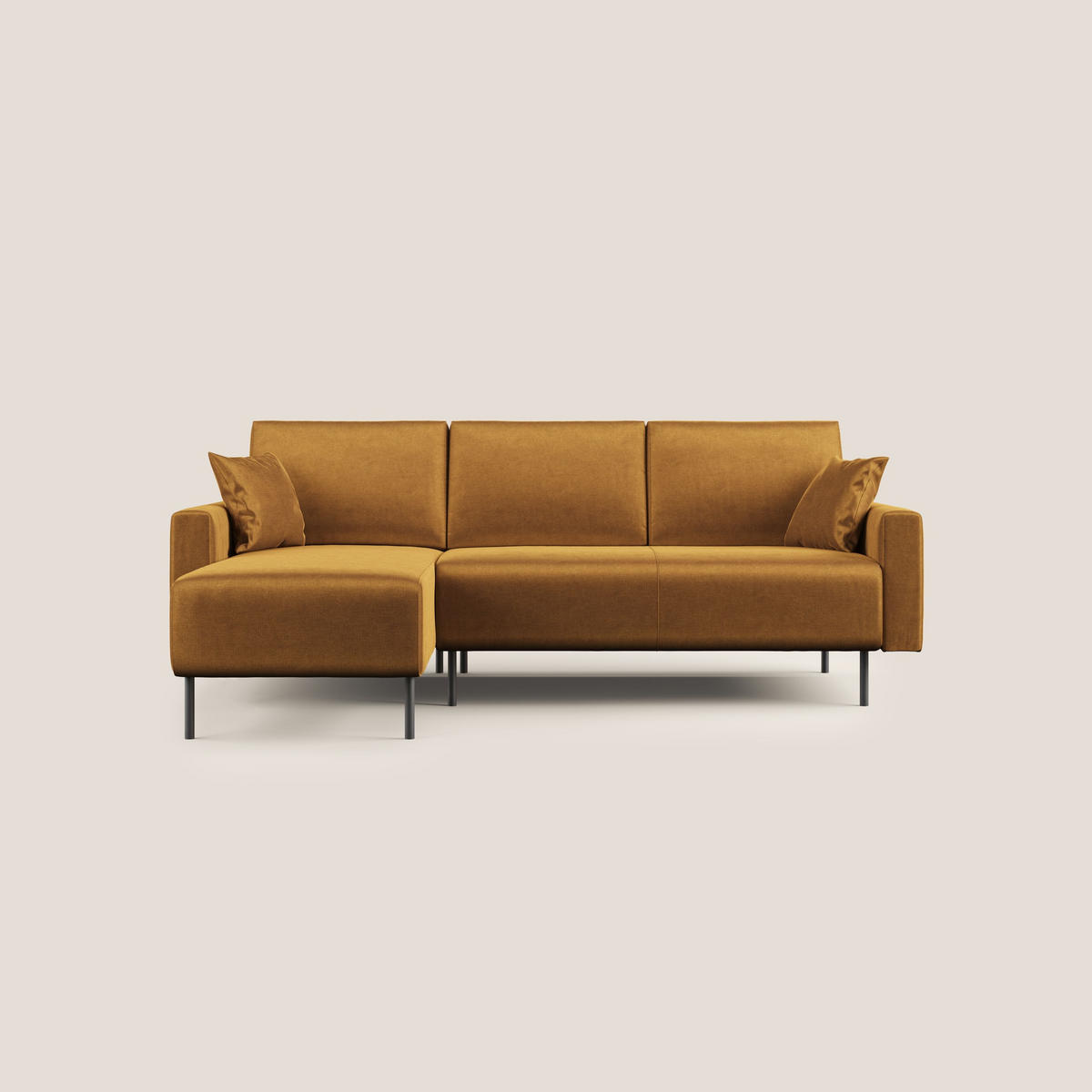 ECKSOFA Arthur - Goldfarben, Textil (224/91cm) - Divani.store