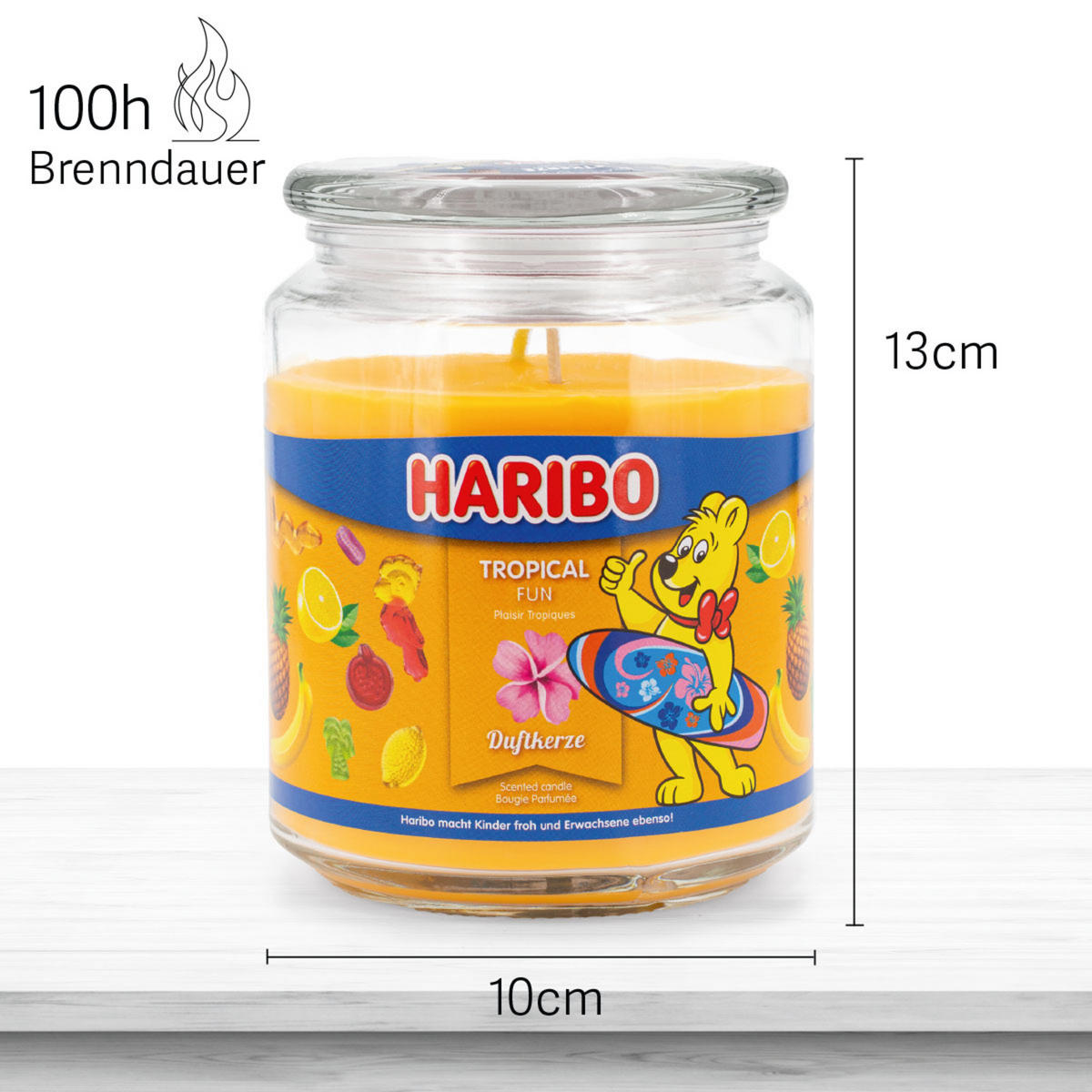 DUFTKERZE Haribo - Orange, Naturmaterialien/Glas (13cm)