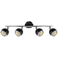 DECKENLEUCHTE OMAN Schwarz Chrom - Schwarz, Metall (55/10/15cm) - Globo Lighting