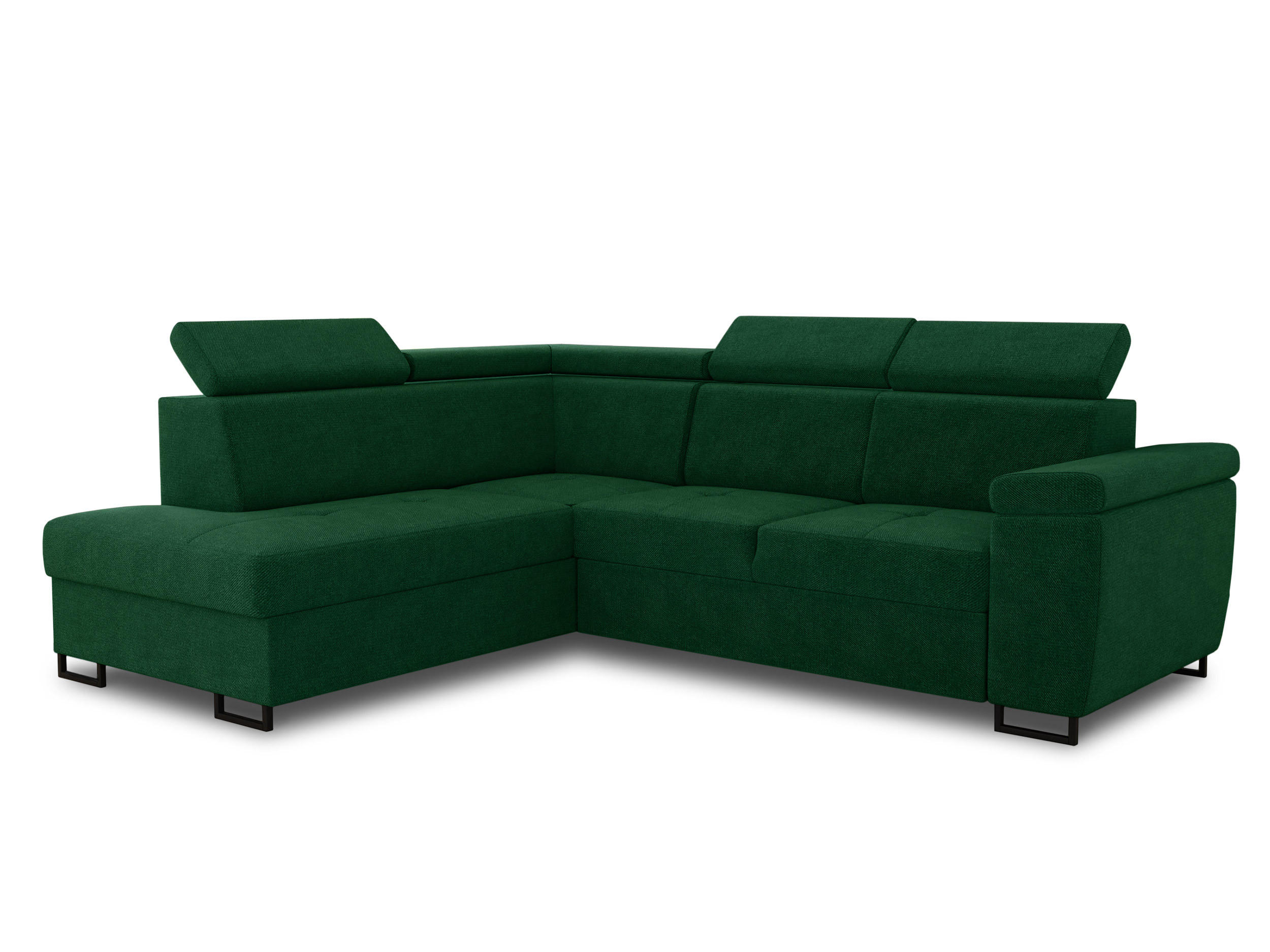 ECKSOFA Natan, Seite: Links - Grün, Holz/Textil (265/205cm) - Sofnet