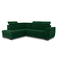ECKSOFA Natan, Seite: Links - Grün, Holz/Textil (265/205cm) - Sofnet