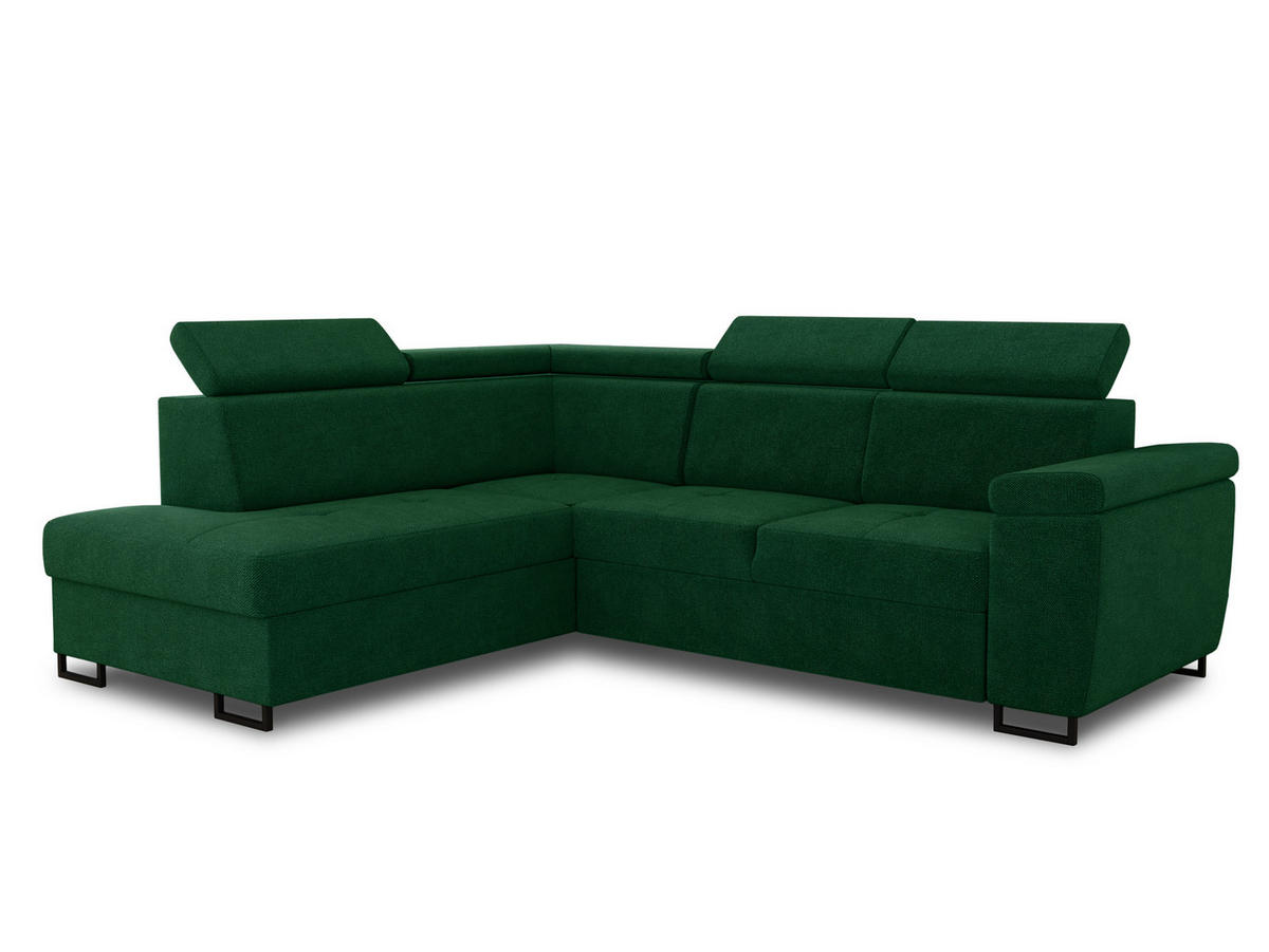 ECKSOFA Natan, Seite: Links - Grün, Holz/Textil (265/205cm) - Sofnet