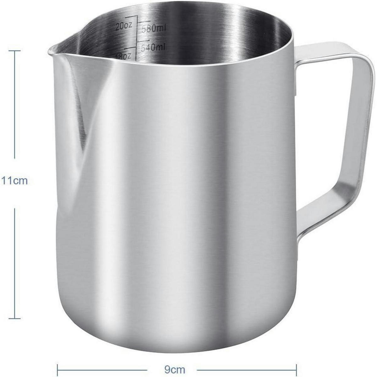 MILCHKÄNNCHEN Edelstahl 600 ml - Silberfarben, Metall (10/10cm)
