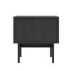 NACHTTISCH Olar Holzoptik Esche Portland Schwarz 55 cm - Goldfarben/Schwarz, Holzwerkstoff/Metall (55/57/38cm) - Selsey