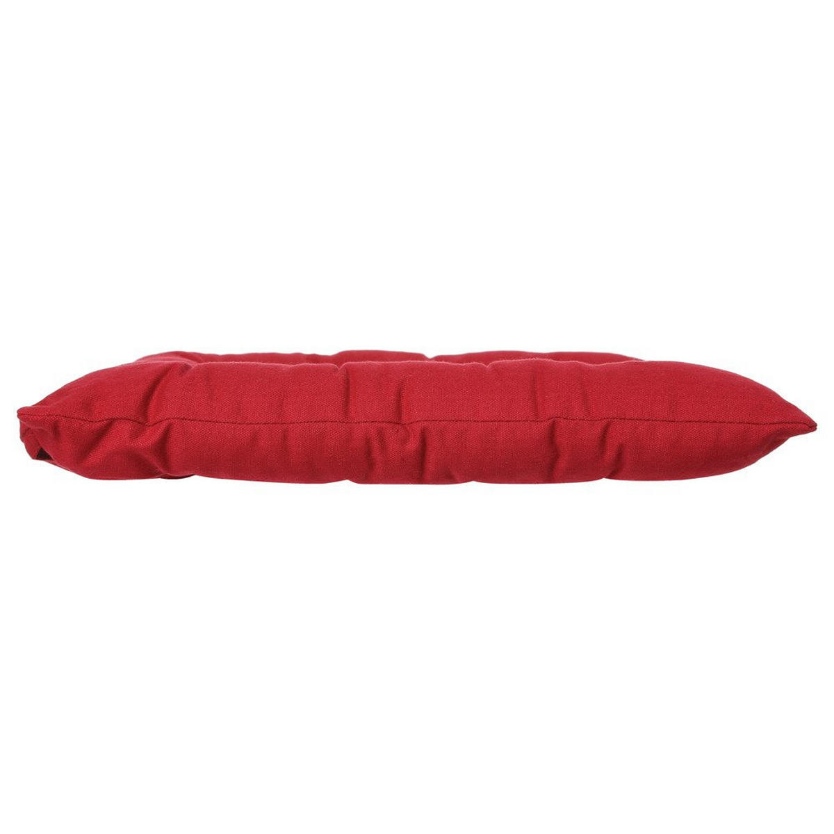 STUHLKISSEN Ziersteppung quadratisch rot - Rot, Naturmaterialien (5.5cm) - Atmosphera Createur d´interieur