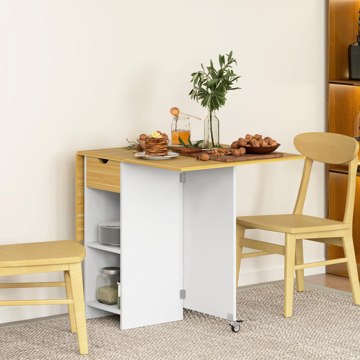 ESSTISCH Eiche 1 Stück - Beige, Kunststoff (114.5/70/75cm) - GiPP