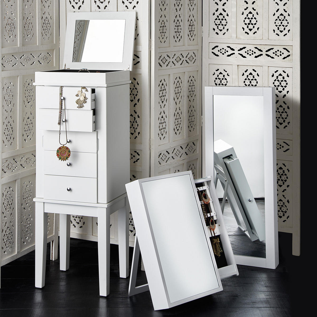 PARAVENT Estella - Weiß, Holz (180/176/2.5cm) - BUTLERS