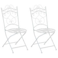 GARTENSTÜHLE Indi - 2er Set - weiß - Weiß, Metall (40/50/92cm) - TPFGarden