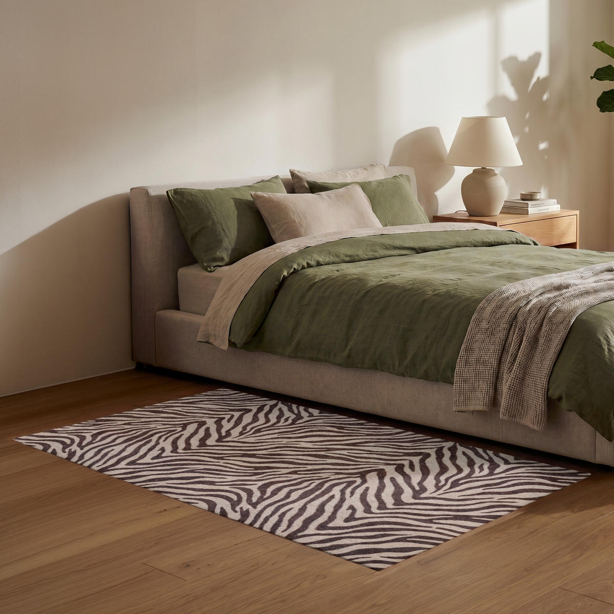 TEPPICH - Zebra - Streifen - Braun - 150x90 cm - Schwarz, Kunststoff/Textil (150/0.4cm) - OnlyWow
