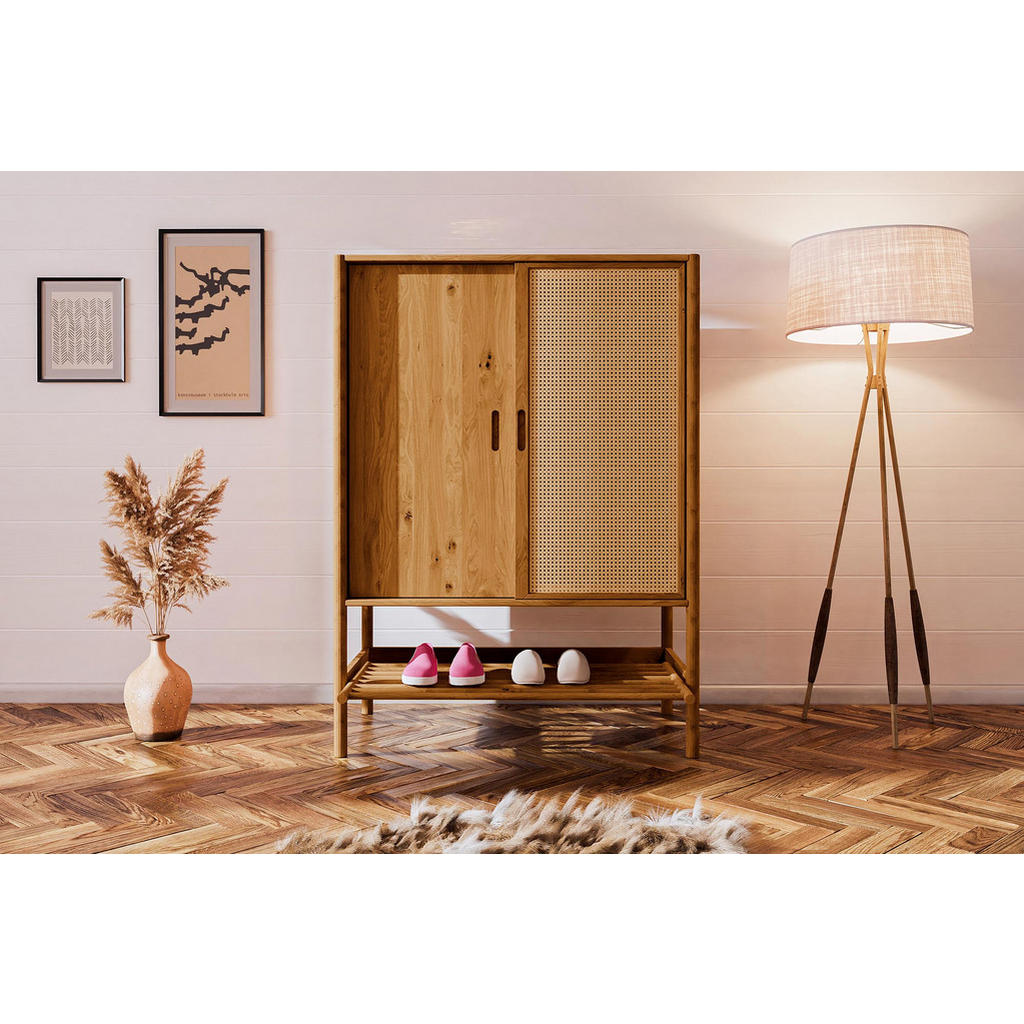 Thumbnail - byoak Kommode, Dunkelbraun, Holz, Kerneiche, 108x150x46 cm, Wohnzimmer, Kommoden & Sideboards, Highboards